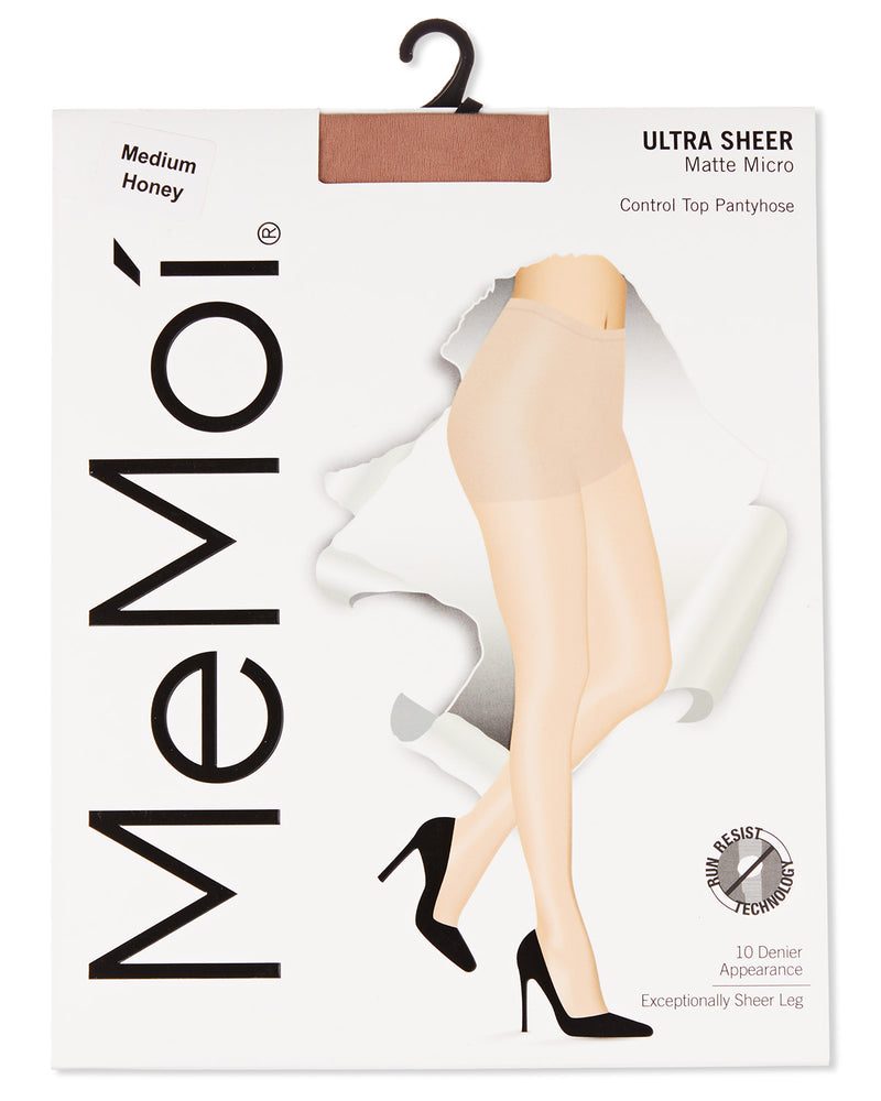 MeMoi Medium Denier 2-Pack Herringbone Pattern Slimming Control Top Tights