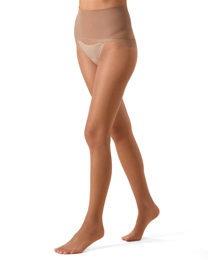 Women's Crystal Sheer Seamless Top 12-Denier Pantyhose