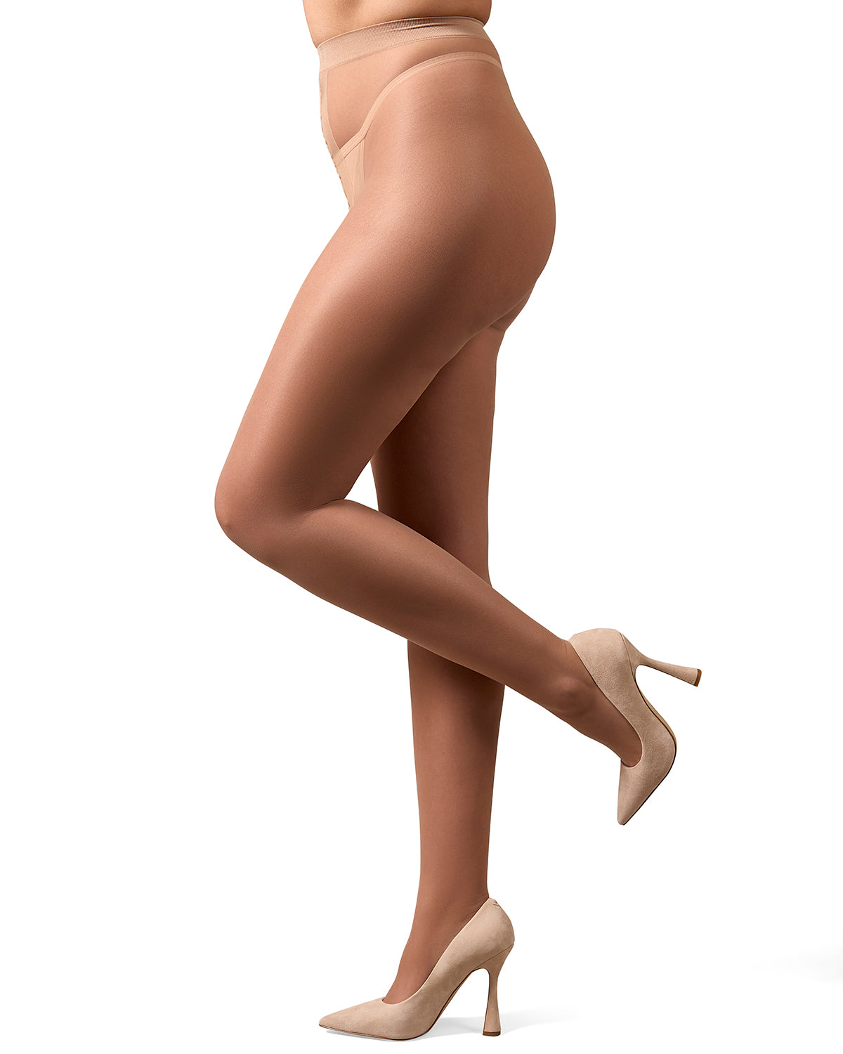 Women's Crystal Sheer Non-Control Top Pantyhose : Color: Nude