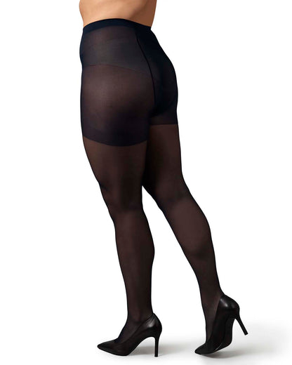 Women's 2 Pack Plus Size Satin Sheer Nylon Pantyhose
