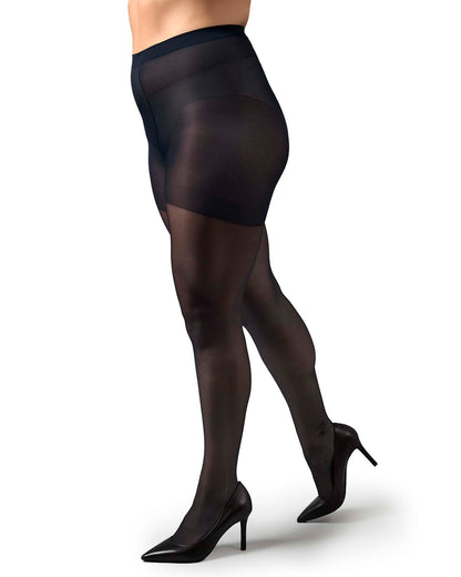 Women's 2 Pack Plus Size Satin Sheer Nylon Pantyhose