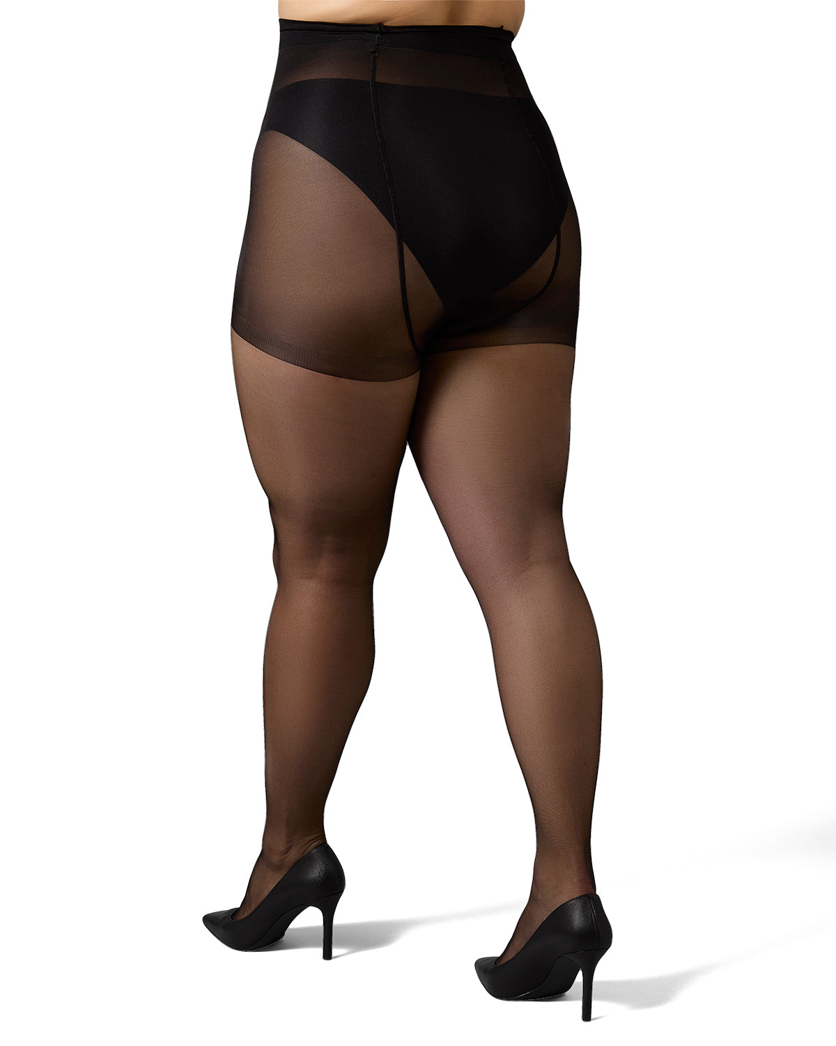 Women's Crystal Sheer Control Top Pantyhose : Color: Black