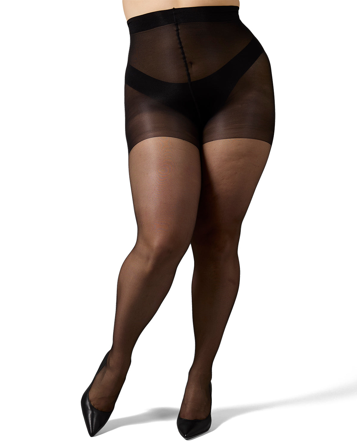 Women's Crystal Sheer Control Top Pantyhose : Color: Black