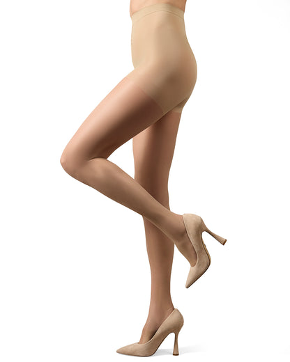 Women's Crystal Sheer Control Top Pantyhose : Color: Bone