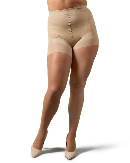 Plus Size Curvy Ultra Sheer Control Top Pantyhose