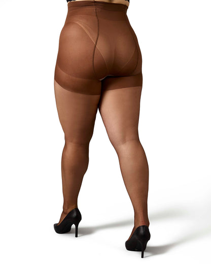 Plus Size Curvy Ultra Sheer Control Top Pantyhose