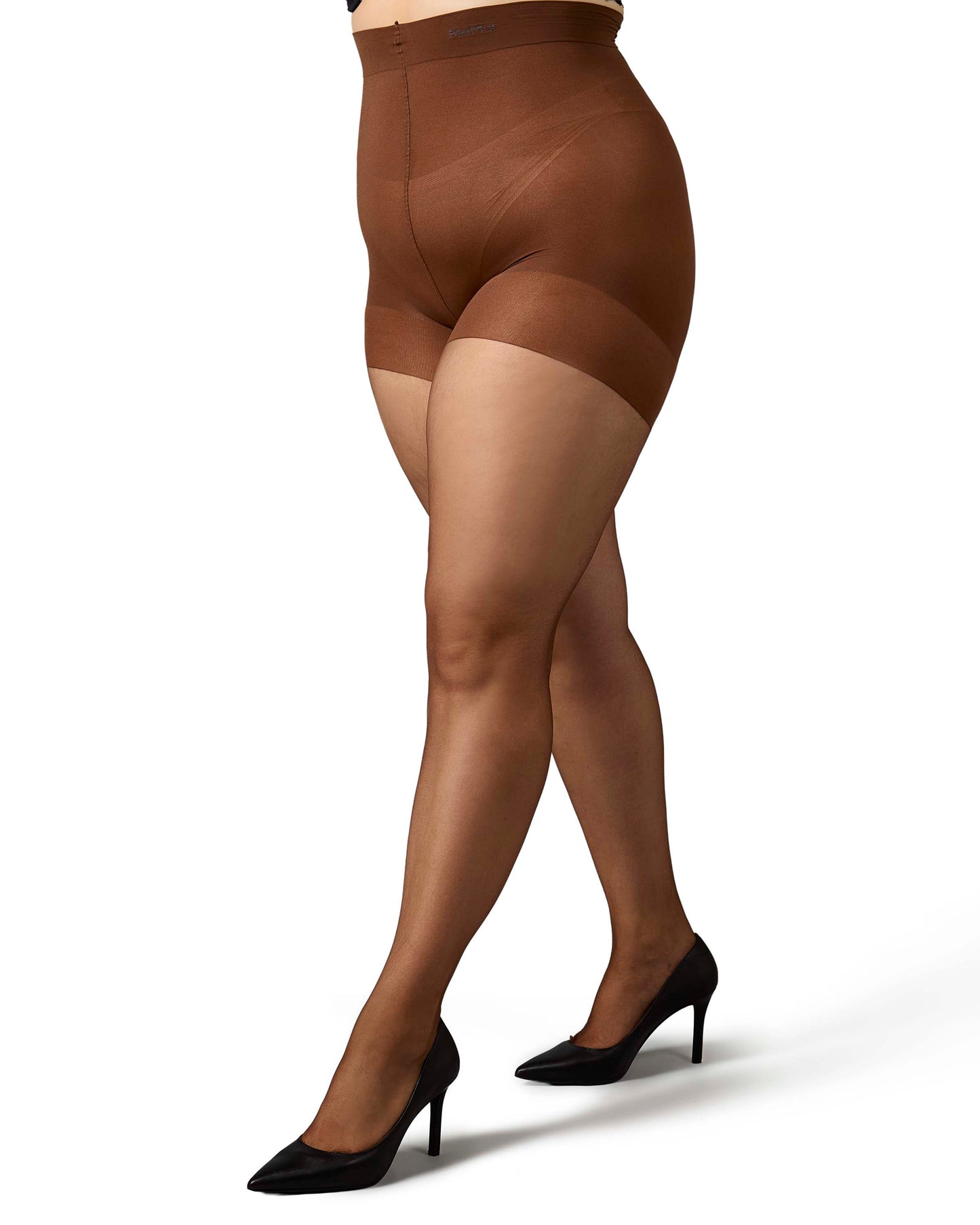 Plus Size Curvy Ultra Sheer Control Top Pantyhose