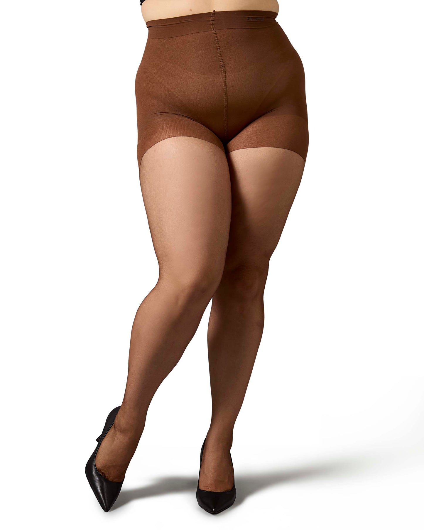 Plus Size Curvy Ultra Sheer Control Top Pantyhose