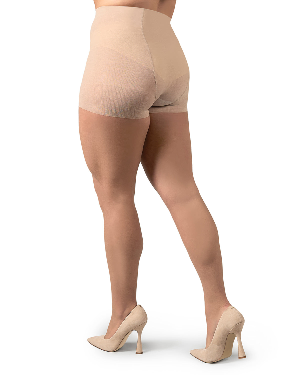 Plus Size Curvy Ultra Sheer Control Top Pantyhose