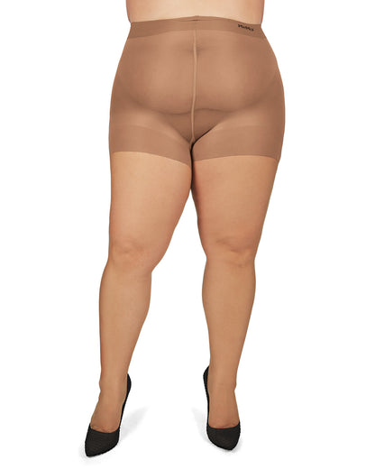 Plus Size Curvy Ultra Sheer Control Top Pantyhose