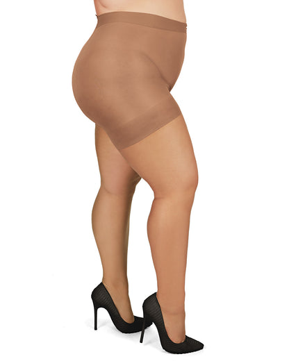 Plus Size Curvy Ultra Sheer Control Top Pantyhose