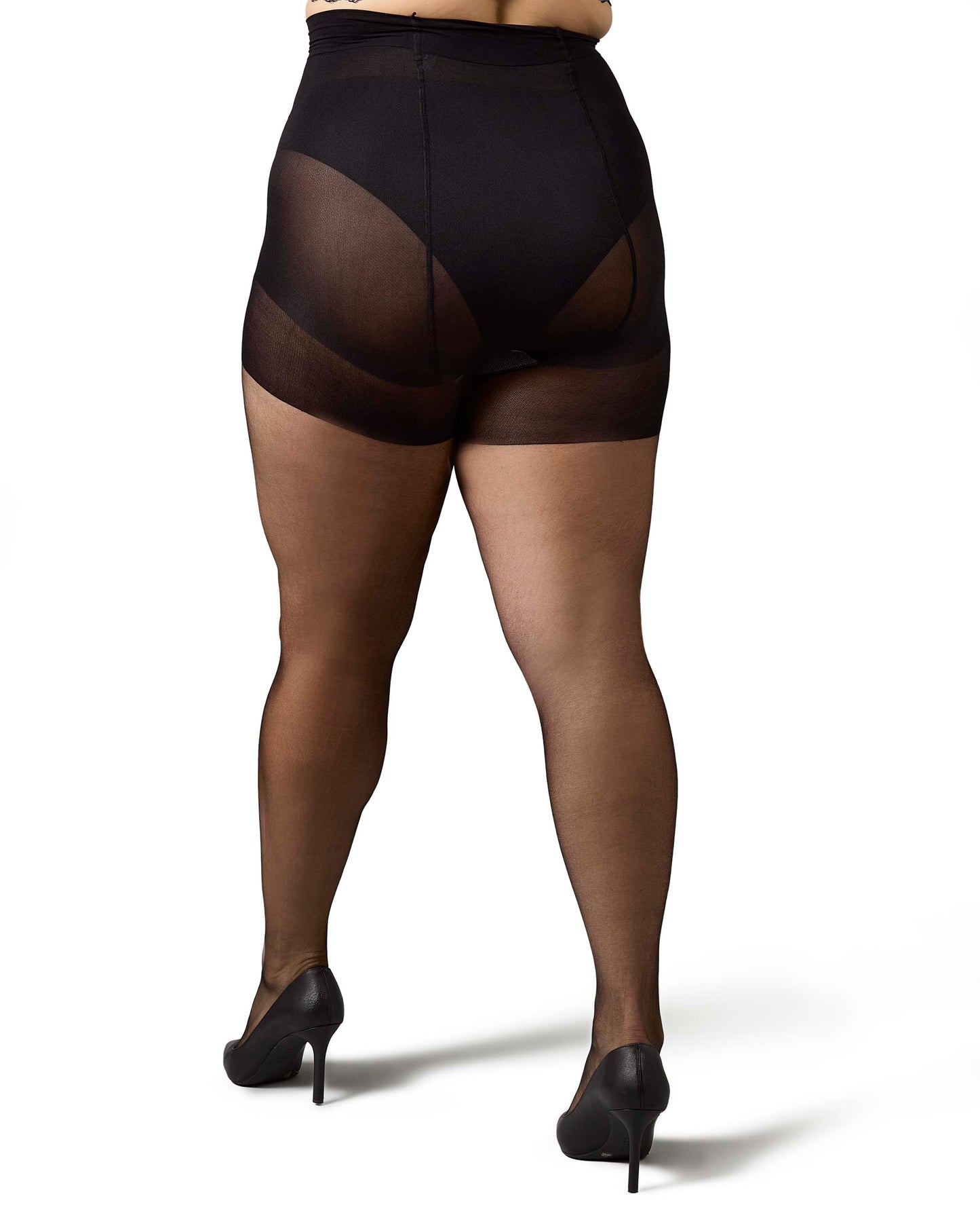 Plus Size Curvy Ultra Sheer Control Top Pantyhose