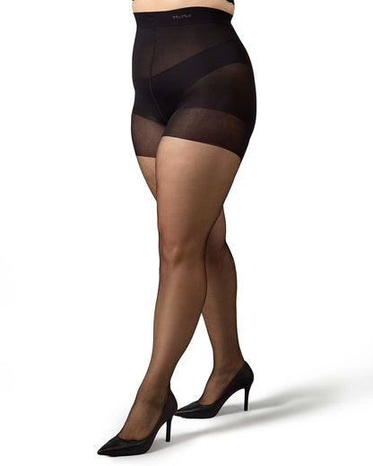 Plus Size Curvy Ultra Sheer Control Top Pantyhose