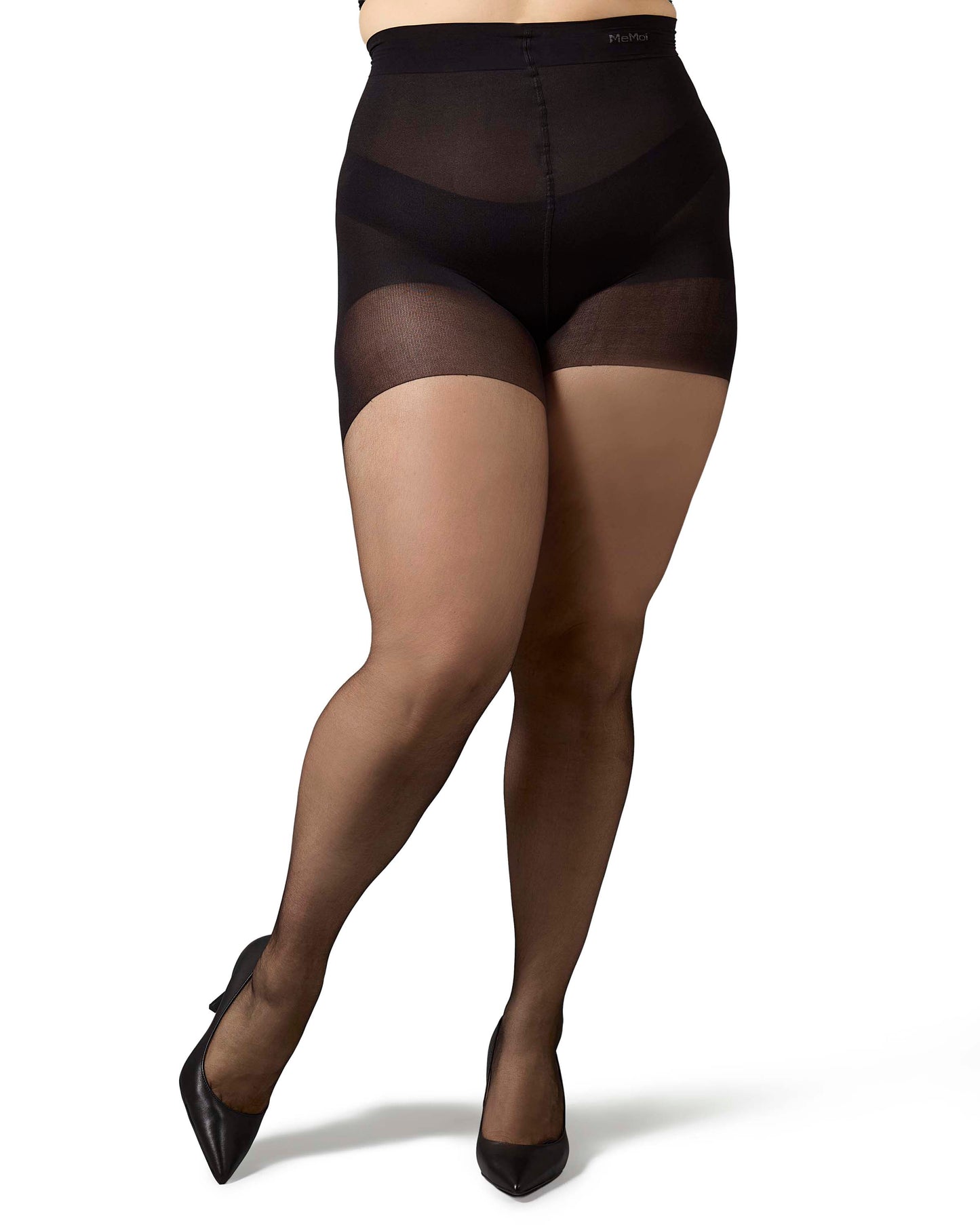 Plus Size Curvy Ultra Sheer Control Top Pantyhose