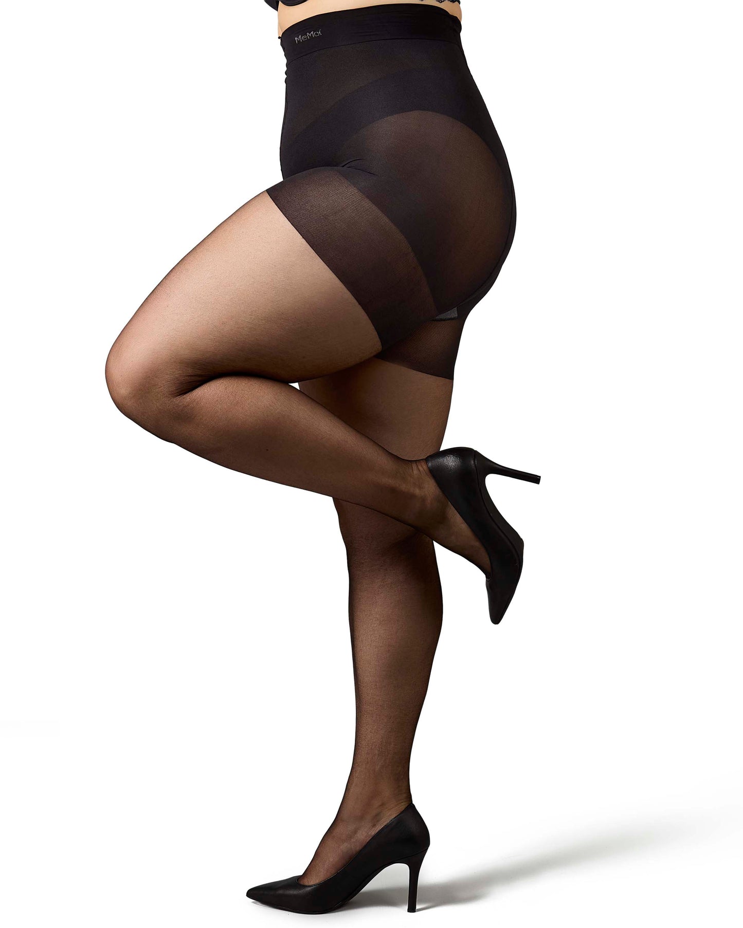 Plus Size Curvy Ultra Sheer Control Top Pantyhose