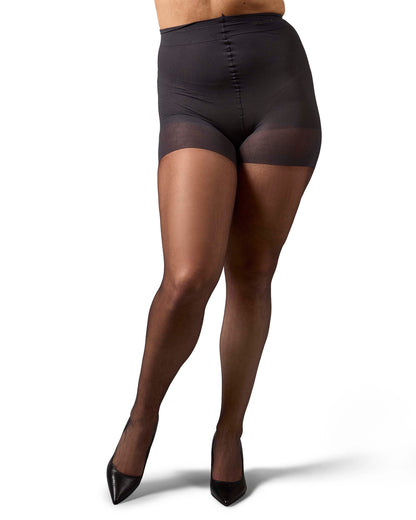 Plus Size Curvy Ultra Sheer Control Top Pantyhose