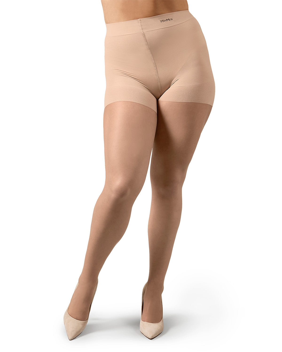Plus Size Curvy Ultra Sheer Control Top Pantyhose