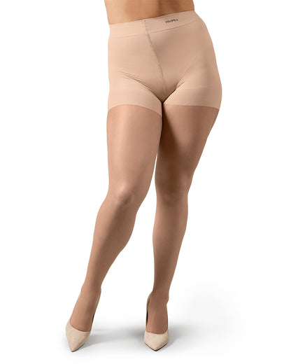 Plus Size Curvy Ultra Sheer Control Top Pantyhose