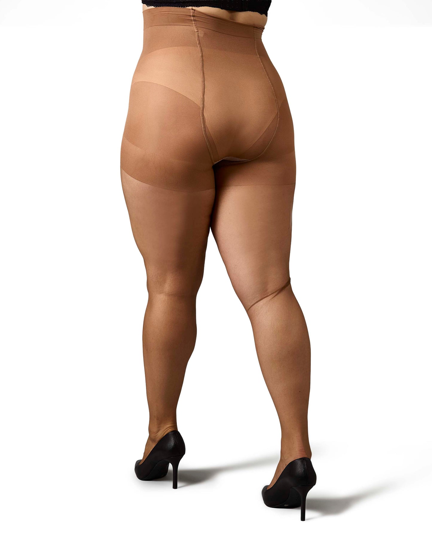 Plus Size Curvy Ultra Sheer Control Top Pantyhose