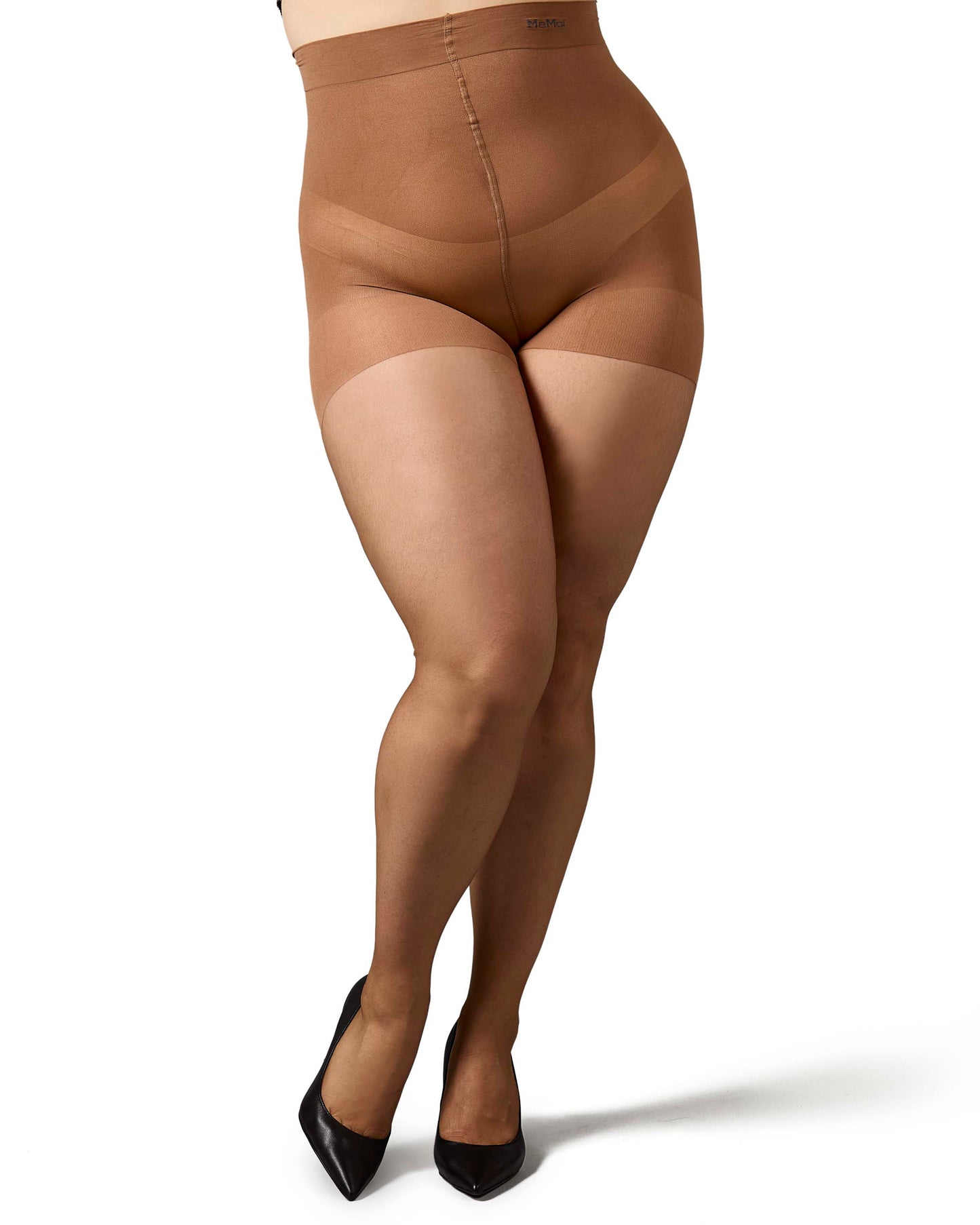 Plus Size Curvy Ultra Sheer Control Top Pantyhose