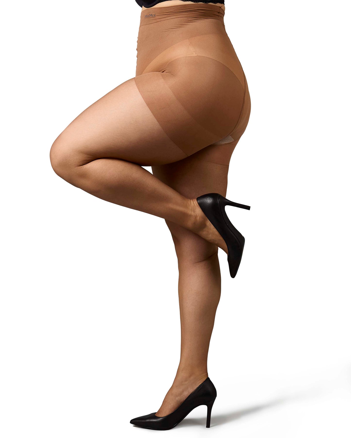 Plus Size Curvy Ultra Sheer Control Top Pantyhose
