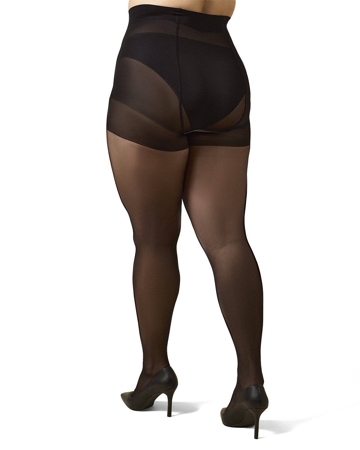 Women's Curvy All Day Sheer Control Top Pantyhose : Color: Jet Black