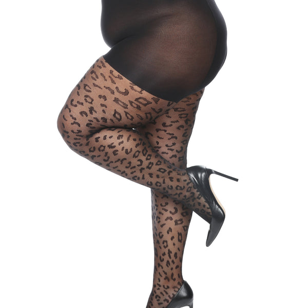 Leopard Mix Sheer Tights