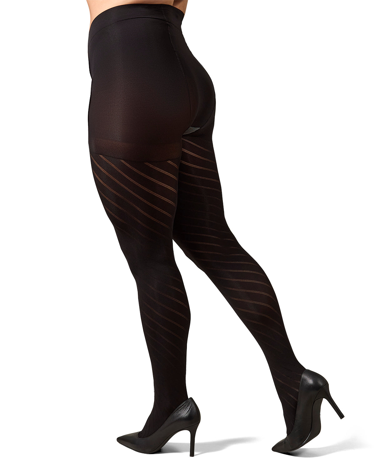 Spiral Opaque Plus Size Curvy Control Top Tights – MeMoi