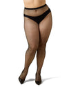 Plus Size Curvy Fishnet Tights : Color: Black