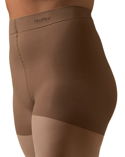 Microfiber Opaque Plus Size Curvy Control Top Tights