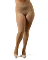 Microfiber Opaque Plus Size Curvy Control Top Tights : Color: Naturel