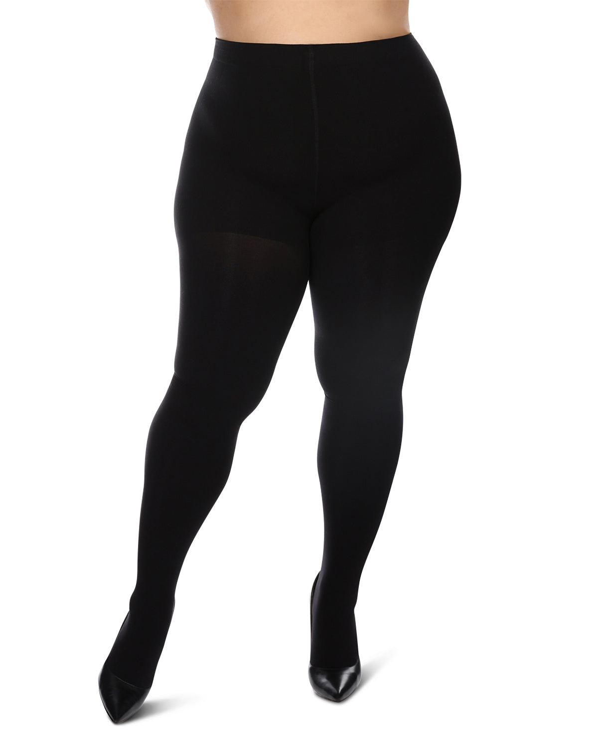 Women's FirmFit Opaque 90 Denier Control Top Tights : Color: Black