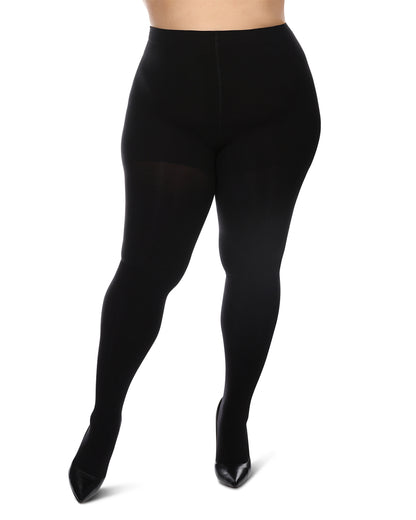 Women's FirmFit Opaque 90 Denier Control Top Tights : Color: Black