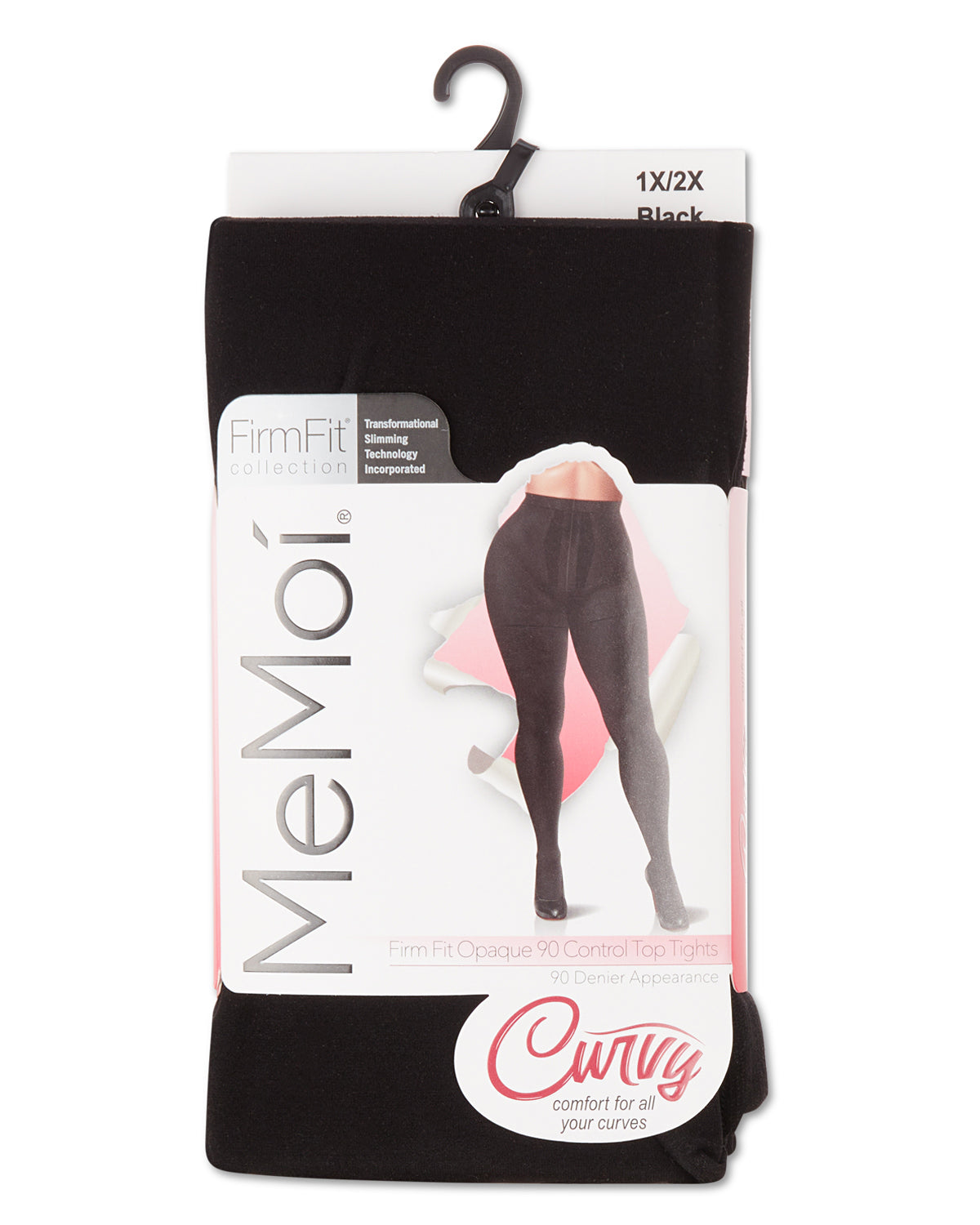 Women's FirmFit Opaque 90 Denier Control Top Tights : Color: Black
