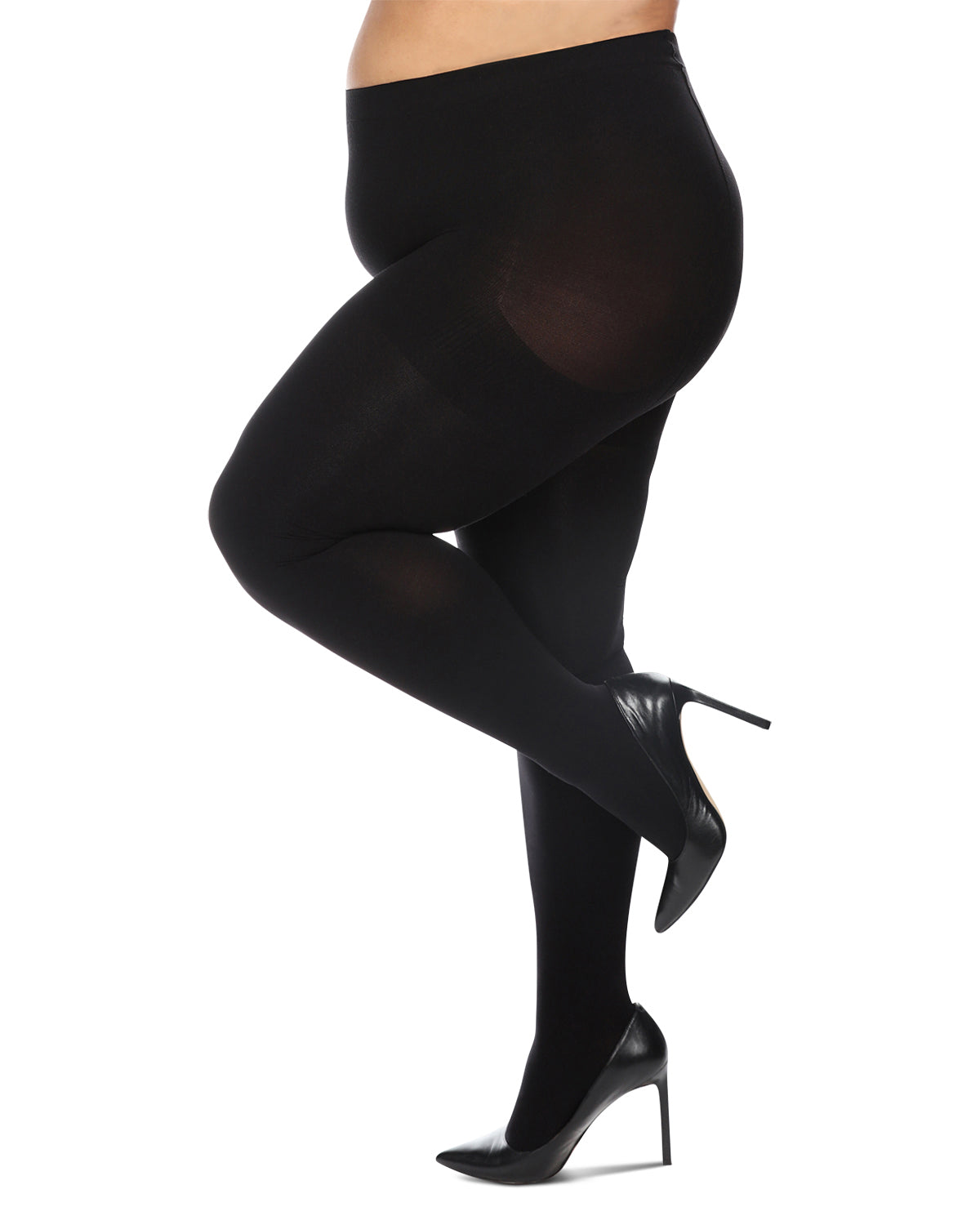 Women's FirmFit Opaque 90 Denier Control Top Tights : Color: Black