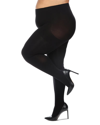 Women's FirmFit Opaque 90 Denier Control Top Tights : Color: Black