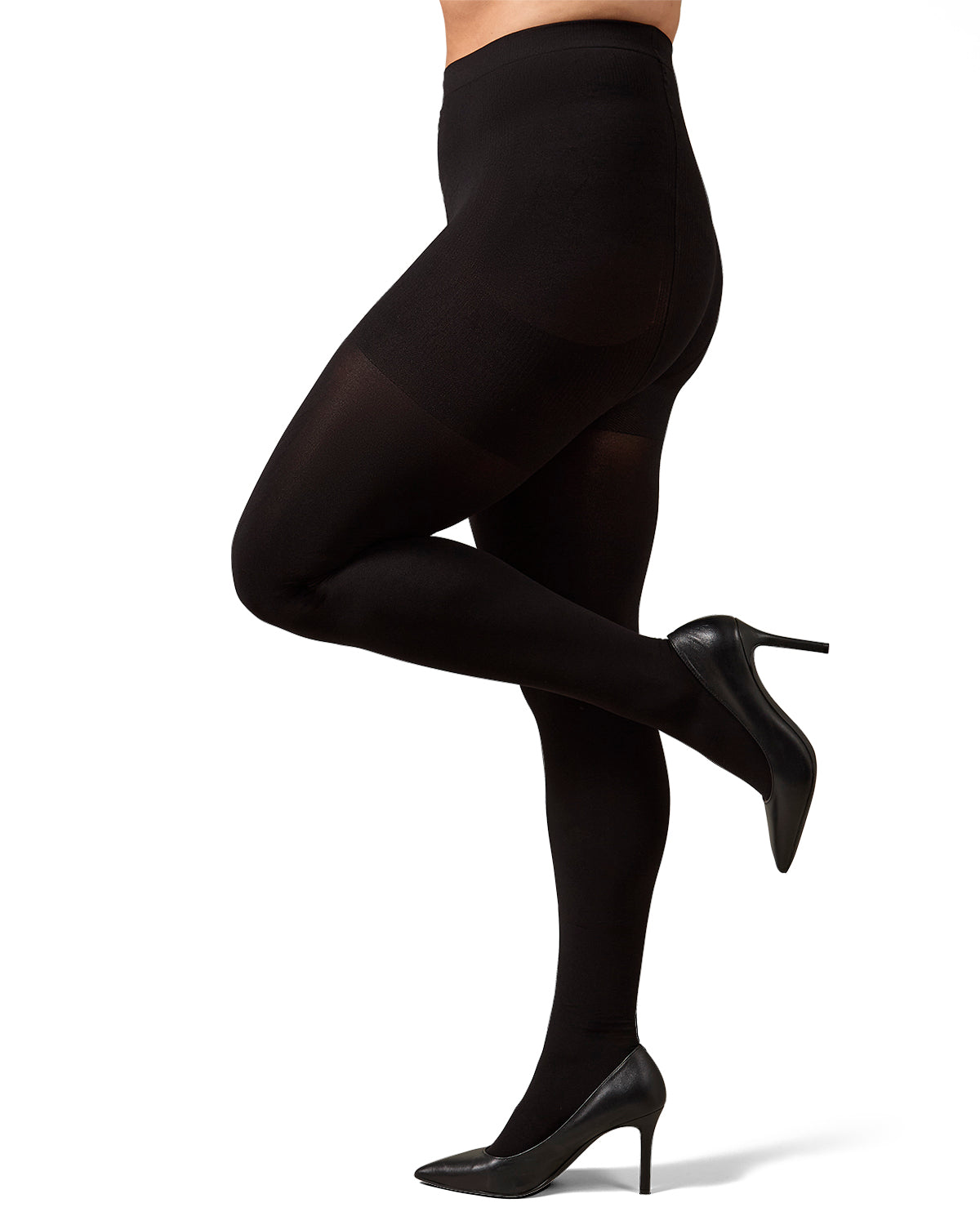 Women's FirmFit Opaque 90 Denier Control Top Tights : Color: Black