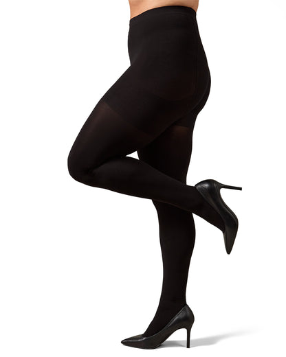 Women's FirmFit Opaque 90 Denier Control Top Tights : Color: Black