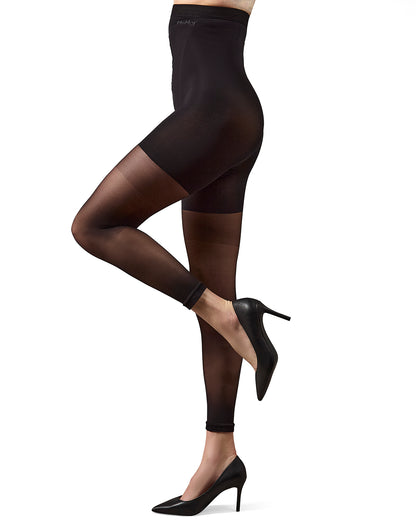 BodySmootHers High Waisted Super Shaper Footless Sheers : Color: Black