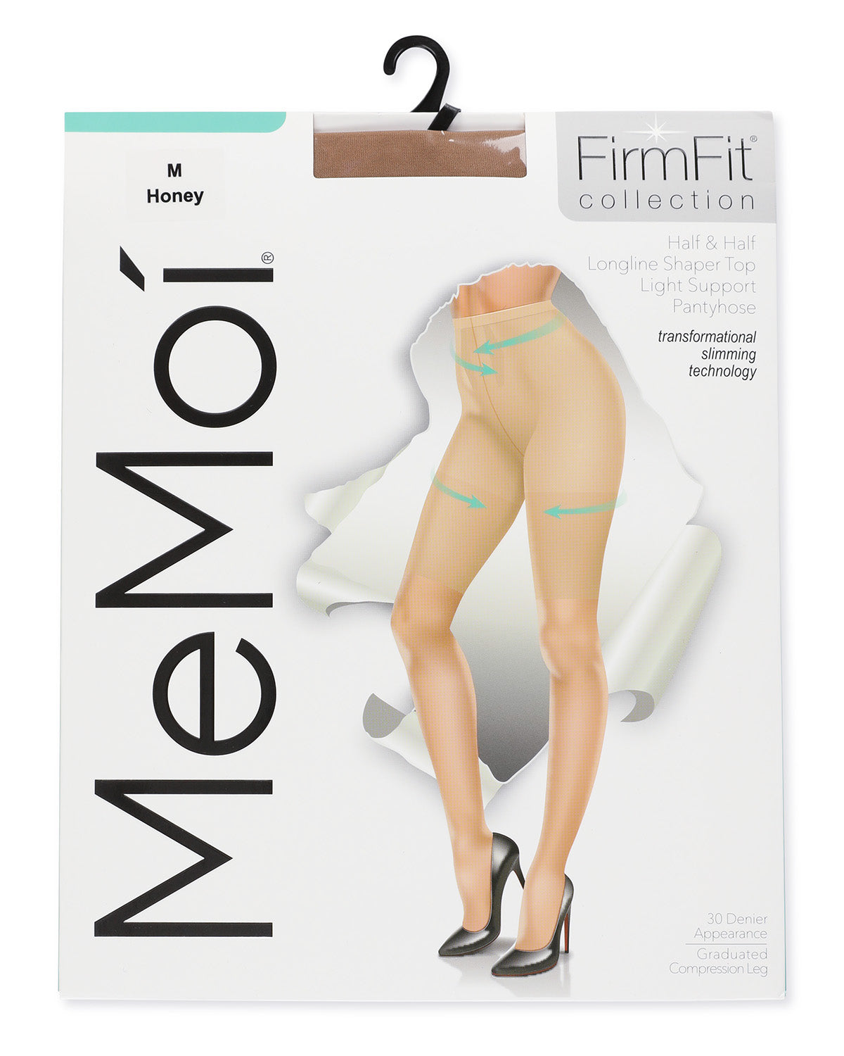 Women's Half & Half Light Support Leg Nylon Pantyhose : Color: Honey