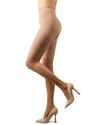 Women's Half & Half Light Support Leg Nylon Pantyhose : Color: Nude