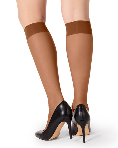 Women's Ultra-Sheer 15 Denier Knee High Hosiery Sock