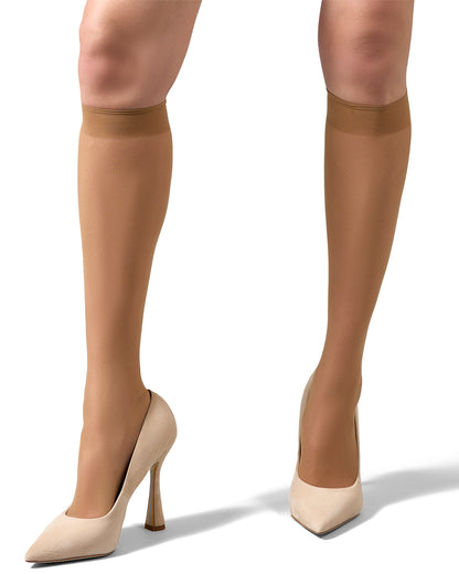 Women's 6 Pair Pack All Day Sheer Knee Highs