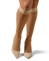 Women's 2 Pair Pack Ultra Sheer Plus Curvy Knee Highs : Color: City Beige
