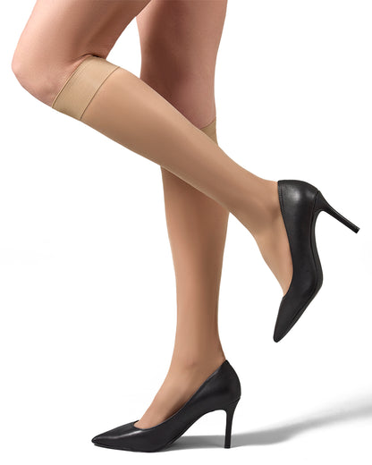 Women's Light Support Knee Highs : Color: Nude