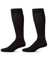 2 Pair Pack Cushioned Sole Cotton Blend Graduated Compression Socks : Color: Black-Black