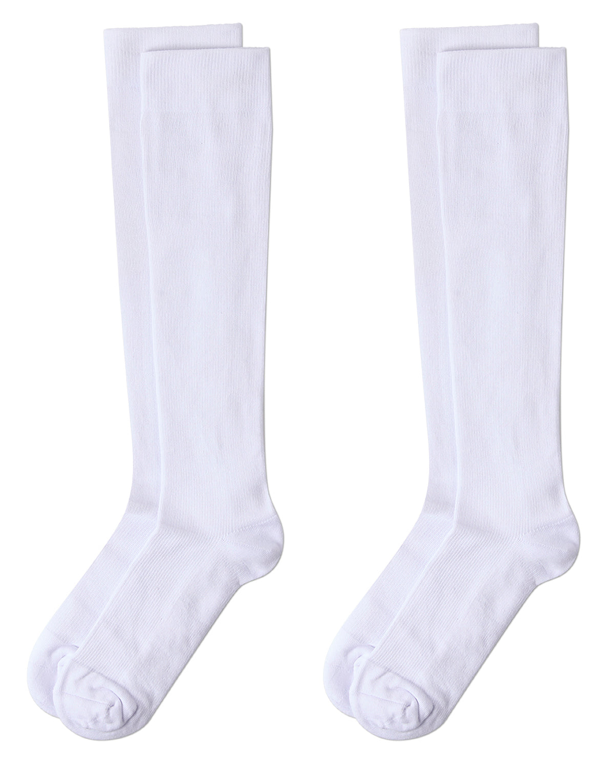 2 Pair Pack Cushioned Sole Cotton Blend Graduated Compression Socks : Color: Black-Black