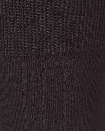 Men's 3 Pair Pack Ribbed Extra Wear Cotton Blend Crew Socks : Color: Black