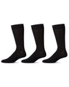 Thin Ribbed Men's Mercerized Cotton Socks 3 Pack : Color: Black