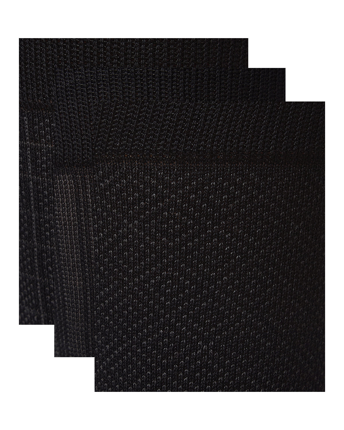 Men's 3 Pair Pack Assorted Mercerized Cotton Blend Crew Socks : Color: Black